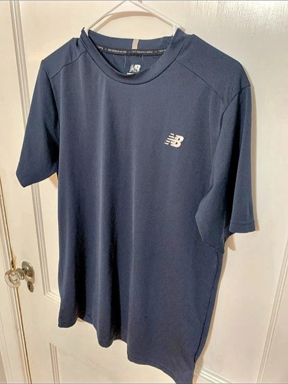 New Balance Brand T-Shirt Men's Short Sleeve Tee Blue Size Medium